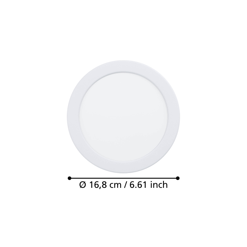 Eglo - LED-Einbauleuchte LED/10,5W/230V 2700/4000/6500K Ø 16,8 cm weiß