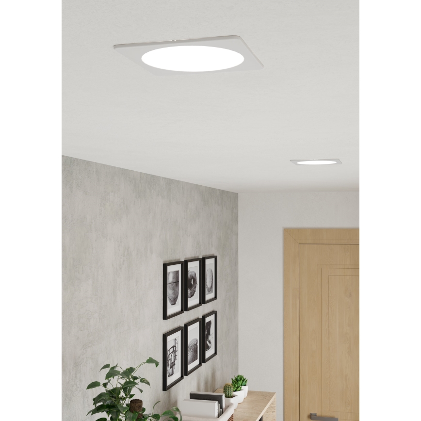 Eglo - LED-Deckeneinbauleuchte LED/10,5W/230V 2700/4000/6500K 16,6x16,6 cm schwarz