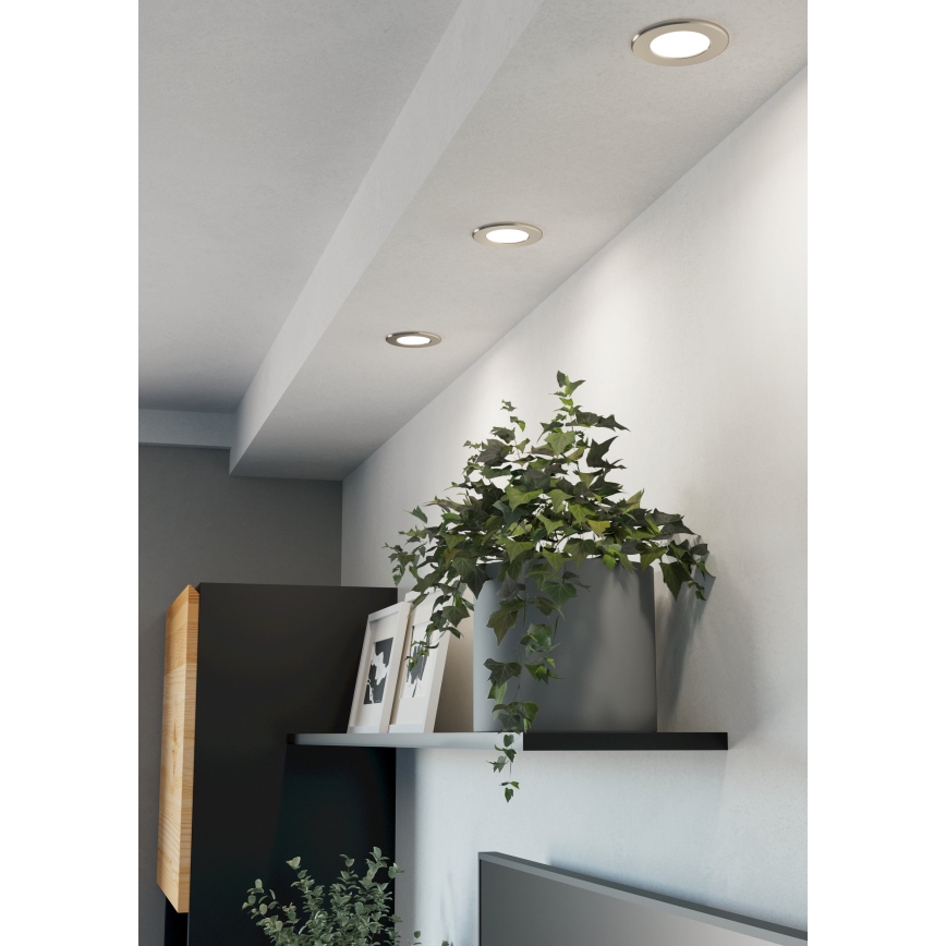 Eglo - LED-Einbauleuchte LED/3,7W/230V 2700/4000/6500K Ø 8,8 cm matt-chrom