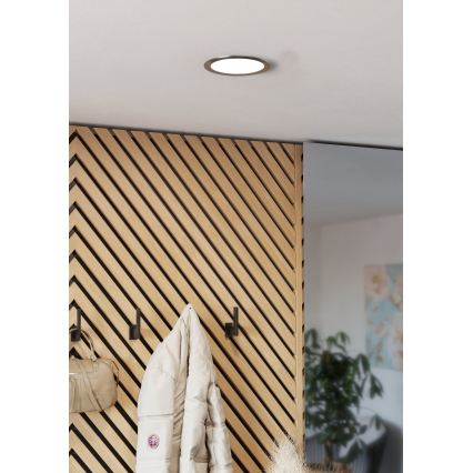 Eglo - LED-Einbauleuchte LED/10,5W/230V 2700/4000/6500K Ø 16,8 cm matt-chrom