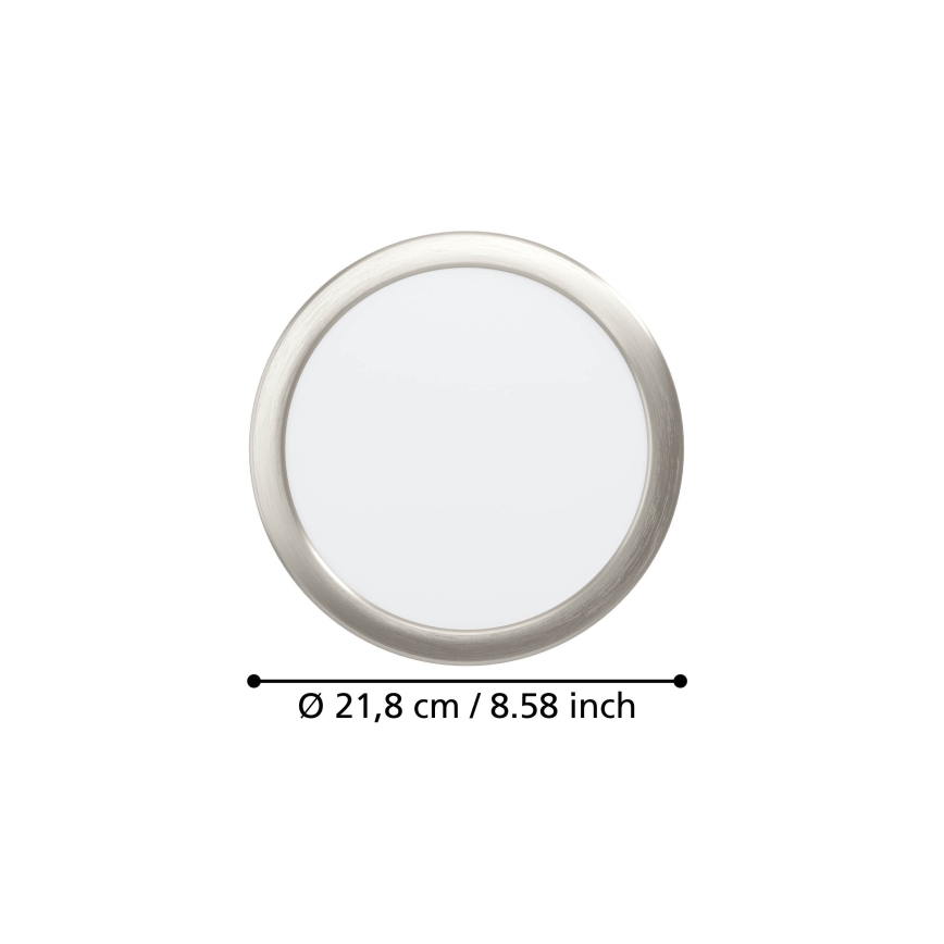 Eglo - LED-Einbauleuchte LED/18,5W/230V 2700/4000/6500K Ø 21,6 cm mattchrom
