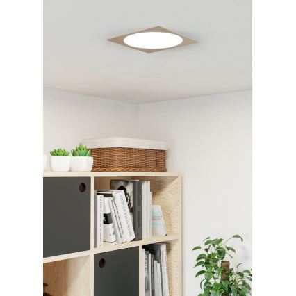 Eglo - LED-Einbauleuchte LED/18,5W/230V 2700/4000/6500K 21,6x21,6 cm mattchrom