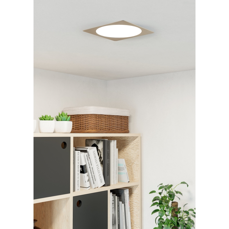 Eglo - LED-Einbauleuchte LED/18,5W/230V 2700/4000/6500K 21,6x21,6 cm mattchrom