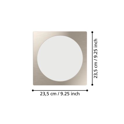 Eglo - LED-Einbauleuchte LED/18,5W/230V 2700/4000/6500K 21,6x21,6 cm mattchrom