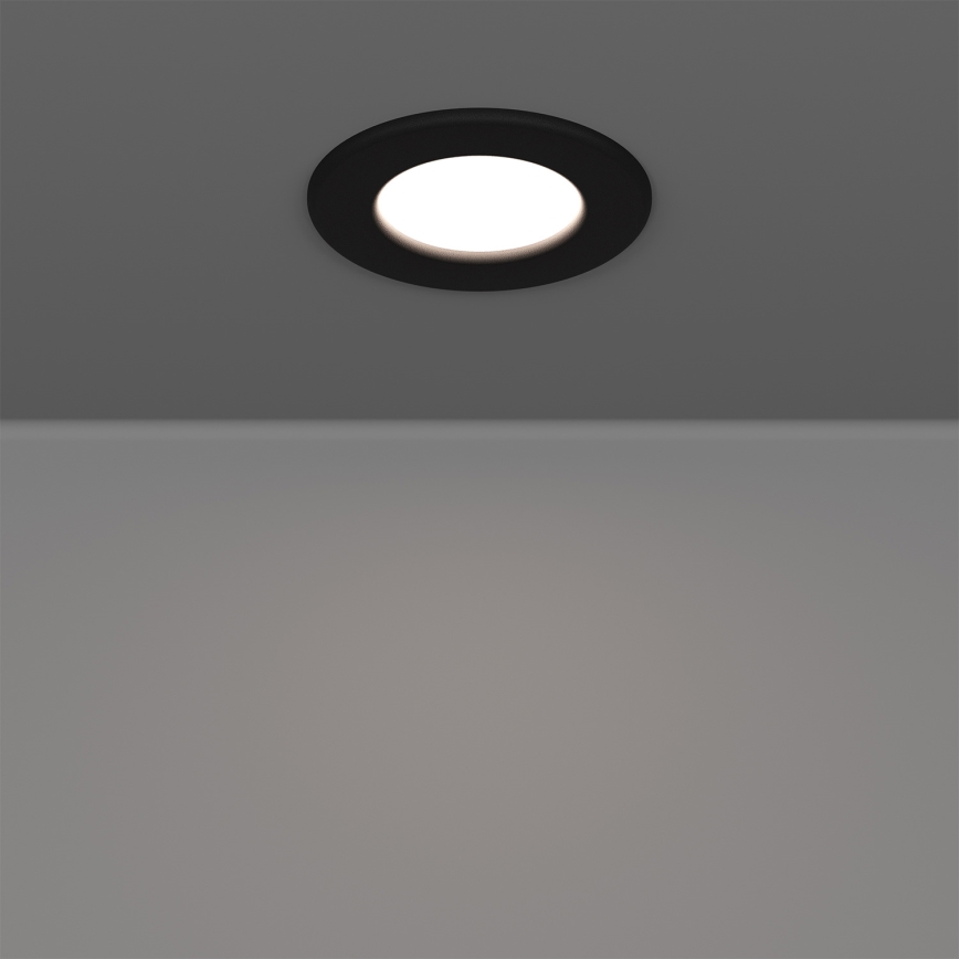 Eglo - 3er-Set RGBW-LED-Einbauleuchten für Badezimmer, dimmbar, LED/2,8W/230V, 2700–6500K, Ø 8,8 cm, IP44, schwarz
