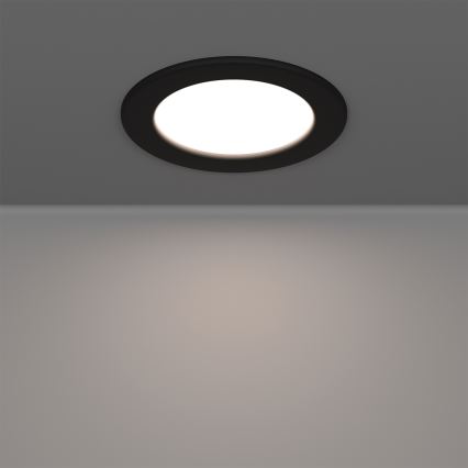 Eglo - LED RGBW dimmbare Badezimmer-Einbauleuchte LED/5W/230V 2700-6500K Ø 12 cm IP44 schwarz