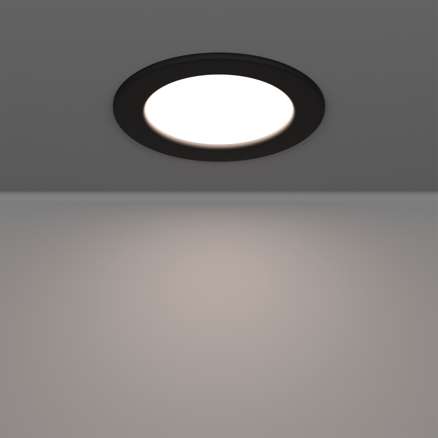 Eglo - LED RGBW dimmbare Badezimmer-Einbauleuchte LED/5W/230V 2700-6500K Ø 12 cm IP44 schwarz