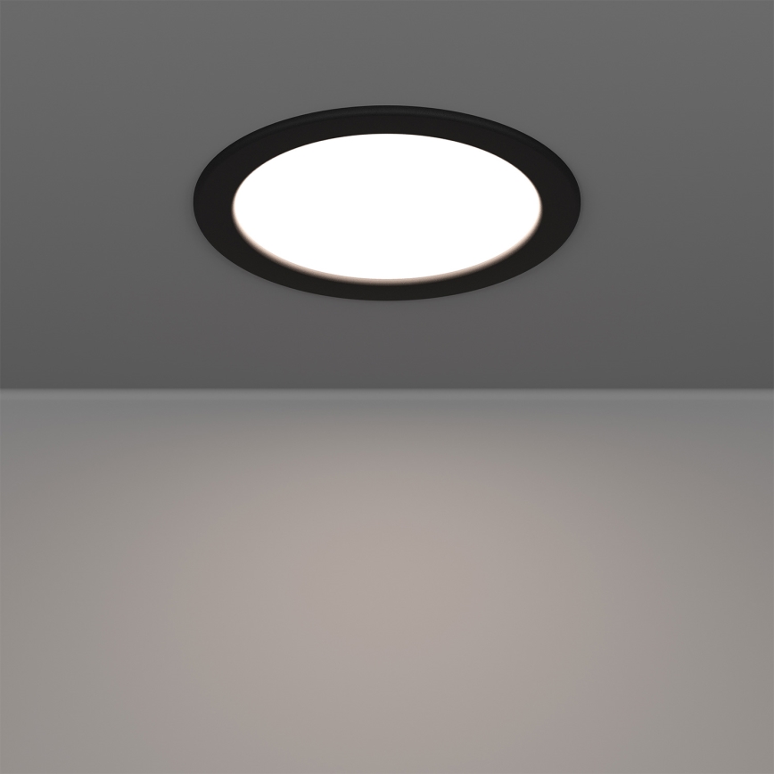 Eglo - LED RGBW dimmbare Bad-Einbauleuchte LED/9,5W/230V 2700-6500K Ø 16,8 cm IP44 schwarz