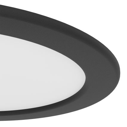 Eglo - LED RGBW dimmbare Bad-Einbauleuchte LED/9,5W/230V 2700-6500K Ø 16,8 cm IP44 schwarz