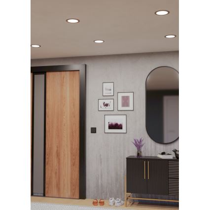 Eglo - LED RGBW dimmbare Badezimmer-Einbauleuchte LED/9,5W/230V 2700-6500K Ø 16,8 cm IP44 mattchrom