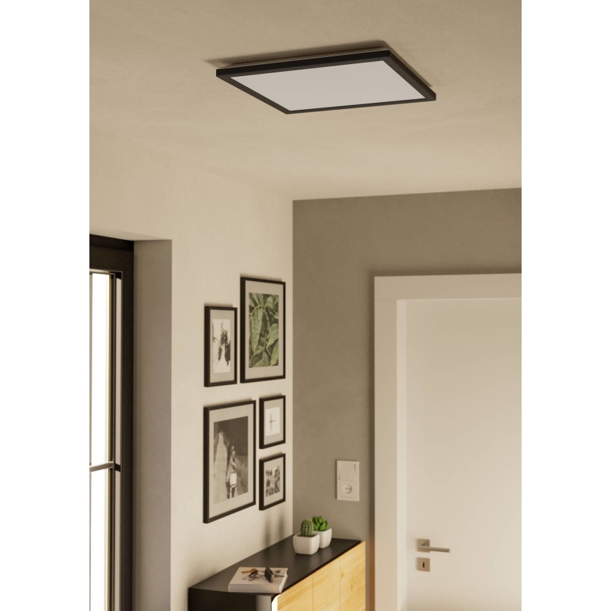 Eglo - LED-Deckenleuchte für den Outdoor-Bereich LED/17,6W/230V 2700/4000/6500K 39x39 cm IP44 schwarz