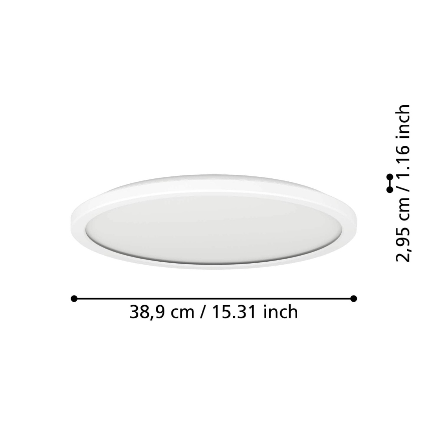 Eglo - LED-Deckenleuchte für den Outdoor-Bereich LED/18,5W/230V 2700/4000/6500K d 38,9 cm IP44 weiß