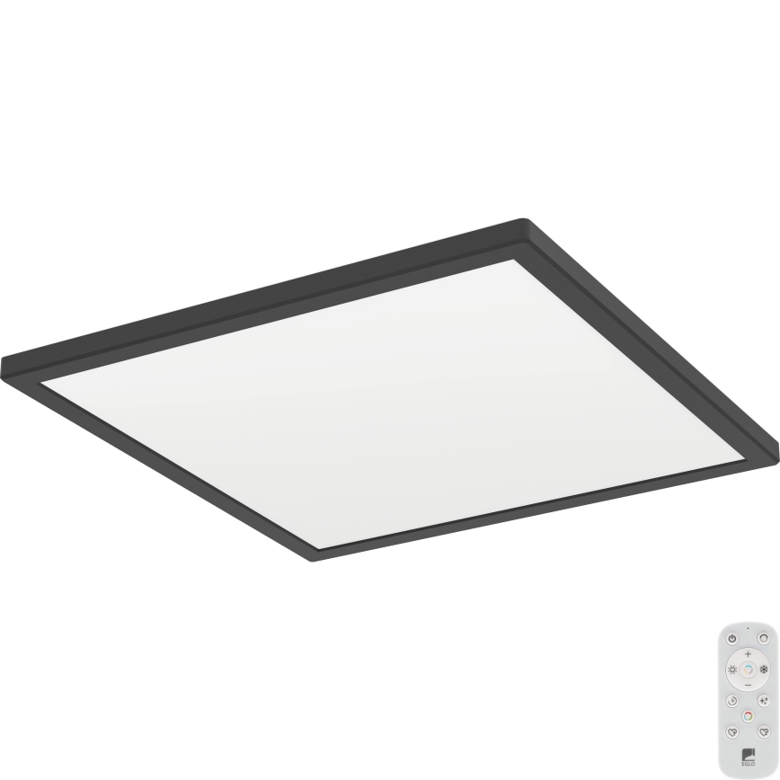 Eglo - Dimmbare LED-Outdoor-Deckenleuchte LED/17,6W/230V 2700-6500K 39x39 cm IP44 schwarz + Fernbedienung