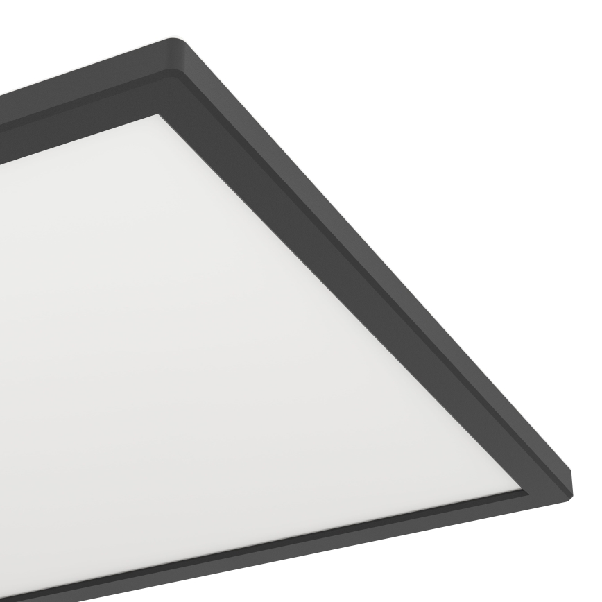 Eglo - Dimmbare LED-Outdoor-Deckenleuchte LED/17,6W/230V 2700-6500K 39x39 cm IP44 schwarz + Fernbedienung