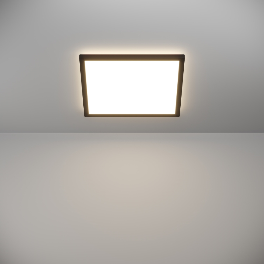 Eglo - Dimmbare LED-Outdoor-Deckenleuchte LED/17,6W/230V 2700-6500K 39x39 cm IP44 schwarz + Fernbedienung