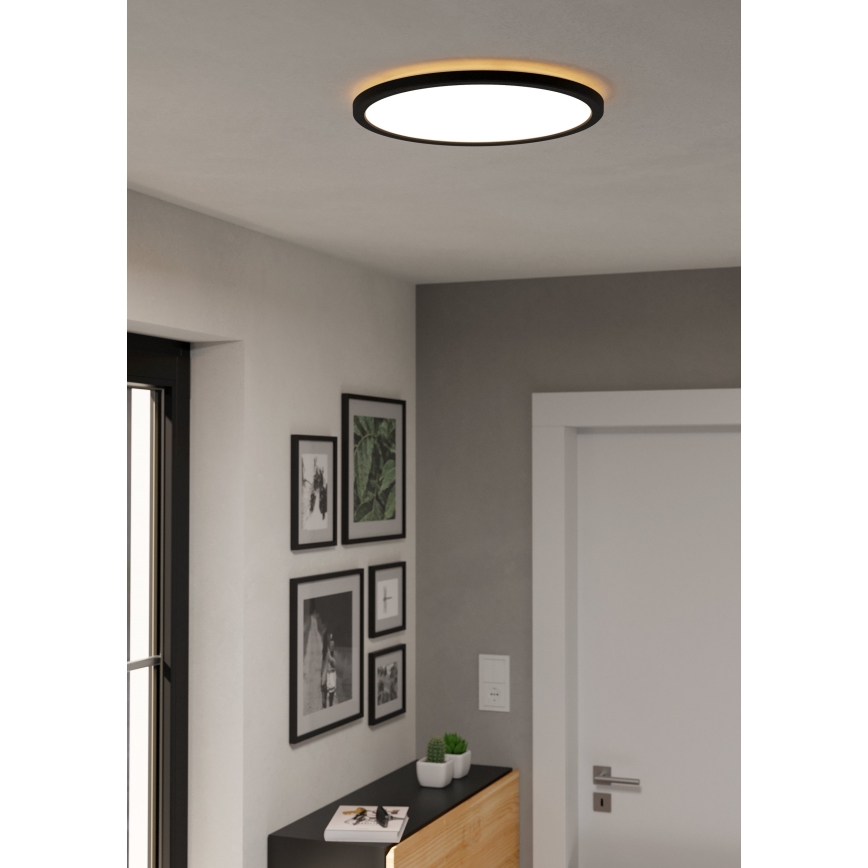 Eglo - Dimmbare LED-RGBW-Outdoor-Deckenleuchte LED/18,5W/230V 2700-6500K d 38,9cm IP44 schwarz ZigBee