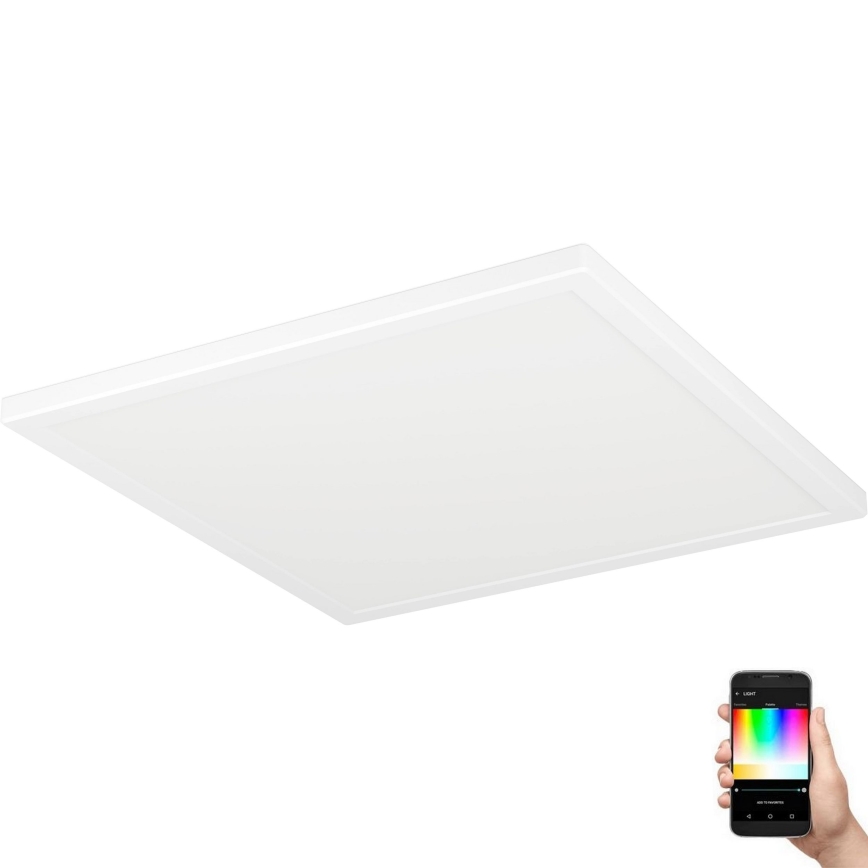 Eglo - LED RGBW dimmbare Badezimmer-Deckenleuchte LED/17,6W/230V 2700-6500K 39x39 cm IP44 weiß ZigBee