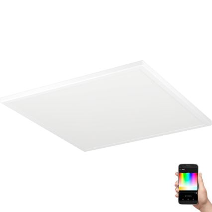 Eglo - Dimmbare LED-RGBW-Deckenleuchte für Badezimmer LED/17W/230V 2700-6500K 50x50 cm IP44 weiß ZigBee