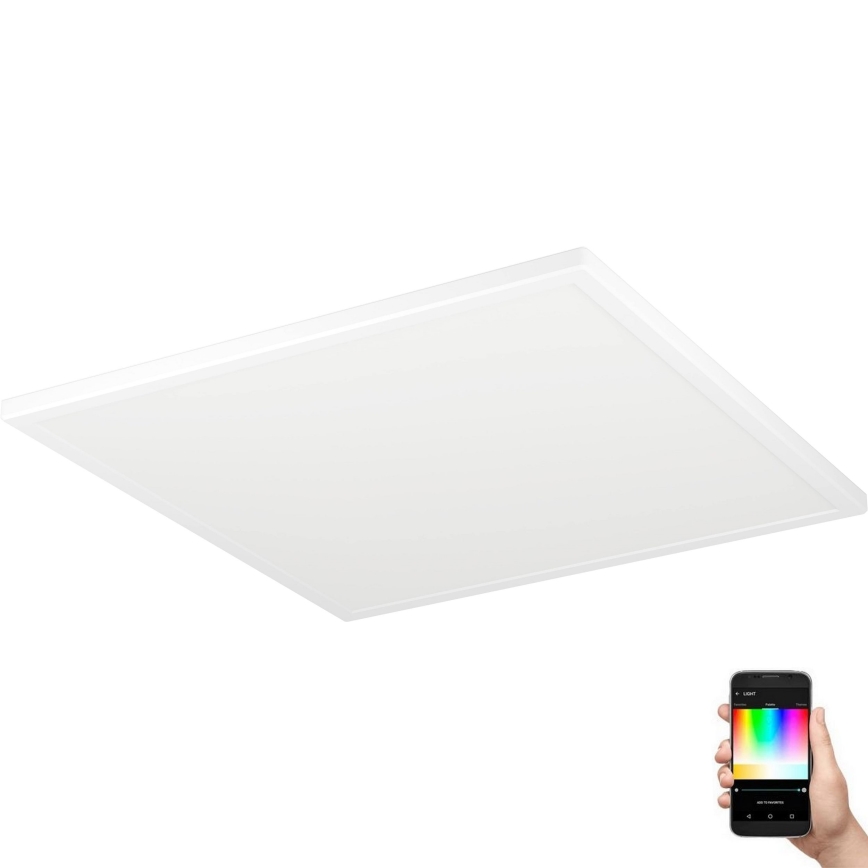 Eglo - Dimmbare LED-RGBW-Deckenleuchte für Badezimmer LED/17W/230V 2700-6500K 50x50 cm IP44 weiß ZigBee