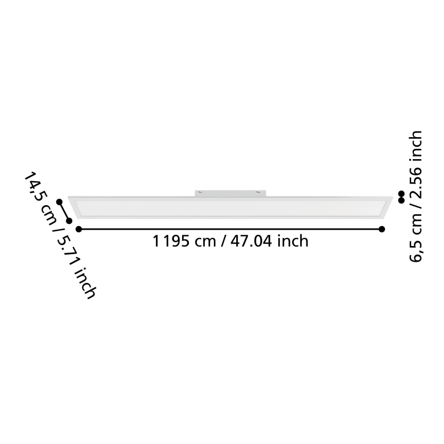 Eglo - LED-Aufbaupanel LED/28W/230V 2700/4000/6500K 120x15 cm weiß