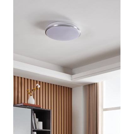 Eglo - LED-Badezimmer-Deckenleuchte LED/18W/230V 3000/4000/6500K IP54 mattchrom