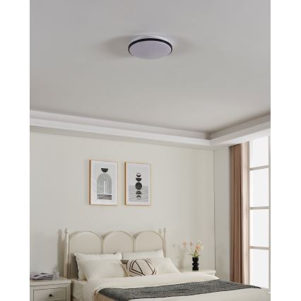 Eglo - LED-Deckenleuchte für das Badezimmer, 18 W, 230 V, 3000/4000/6500 K, IP54, schwarz