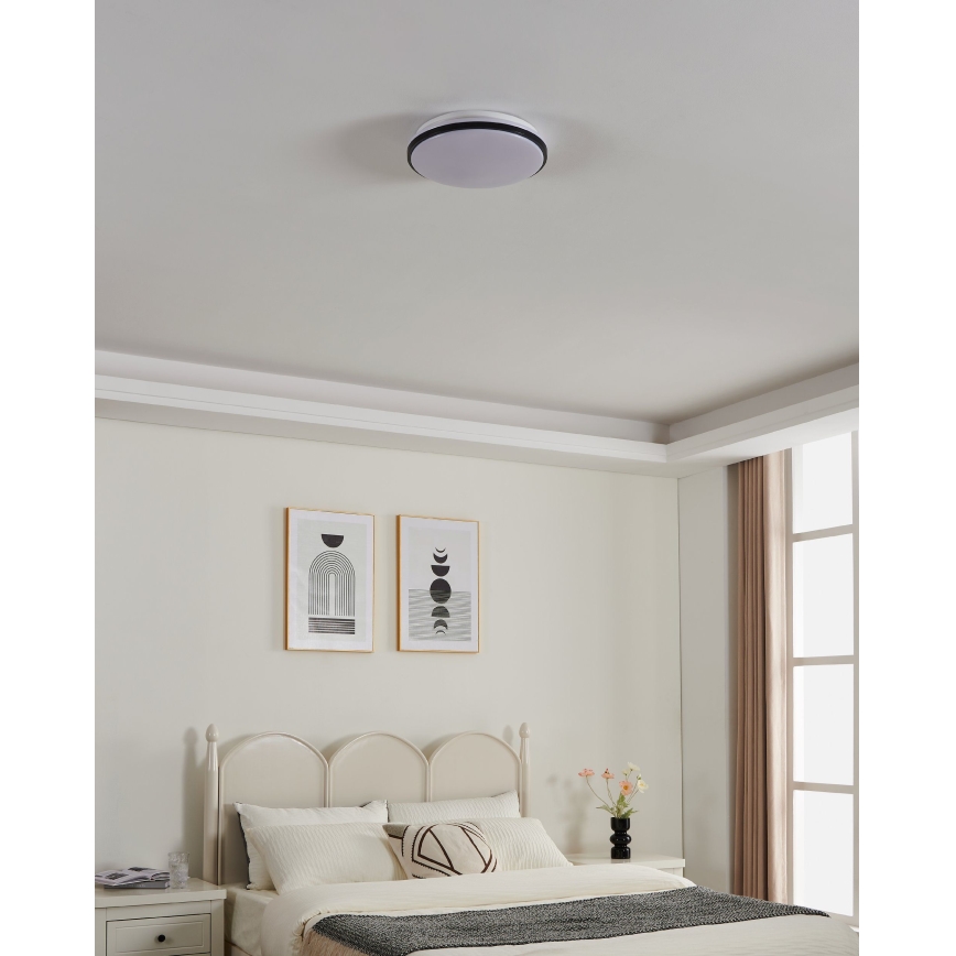 Eglo - LED-Deckenleuchte für das Badezimmer, 18 W, 230 V, 3000/4000/6500 K, IP54, schwarz