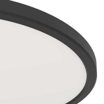 Eglo - LED-Deckenleuchte für Badezimmer, 16,4 W, 230 V, Ø 30 cm, IP54, schwarz