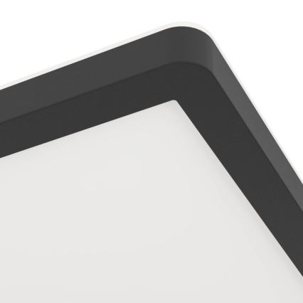 Eglo - LED Badezimmer Deckenleuchte LED/16,4W/230V 29x29 cm IP54 schwarz