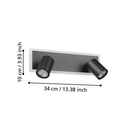 Eglo - LED-Einbaustrahler LED/12W/230V schwarz