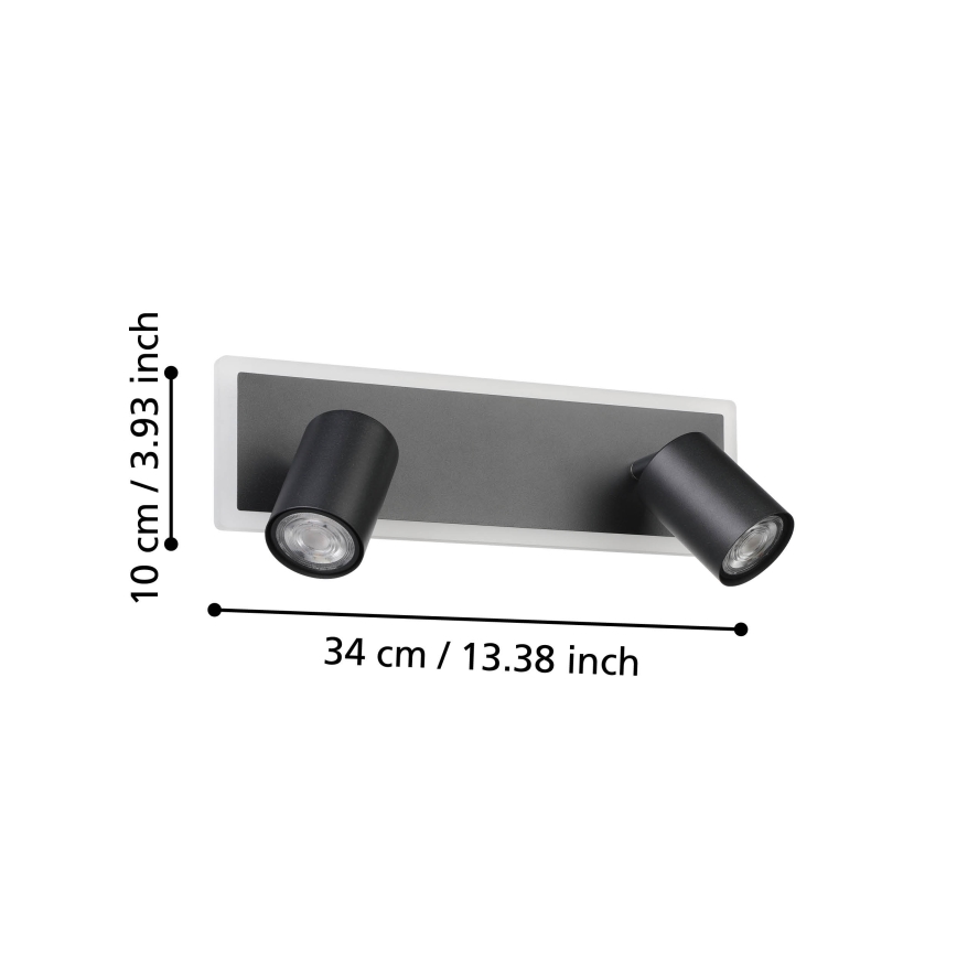 Eglo - LED-Einbaustrahler LED/12W/230V schwarz