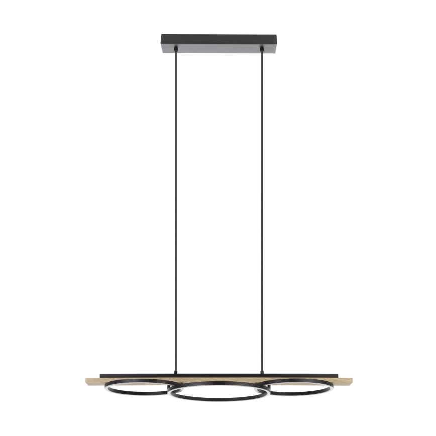 Eglo - Dimmbare LED-Hängeleuchte 2xLED/12,5W/230V+1xLED/15,5W 3000K beige/schwarz