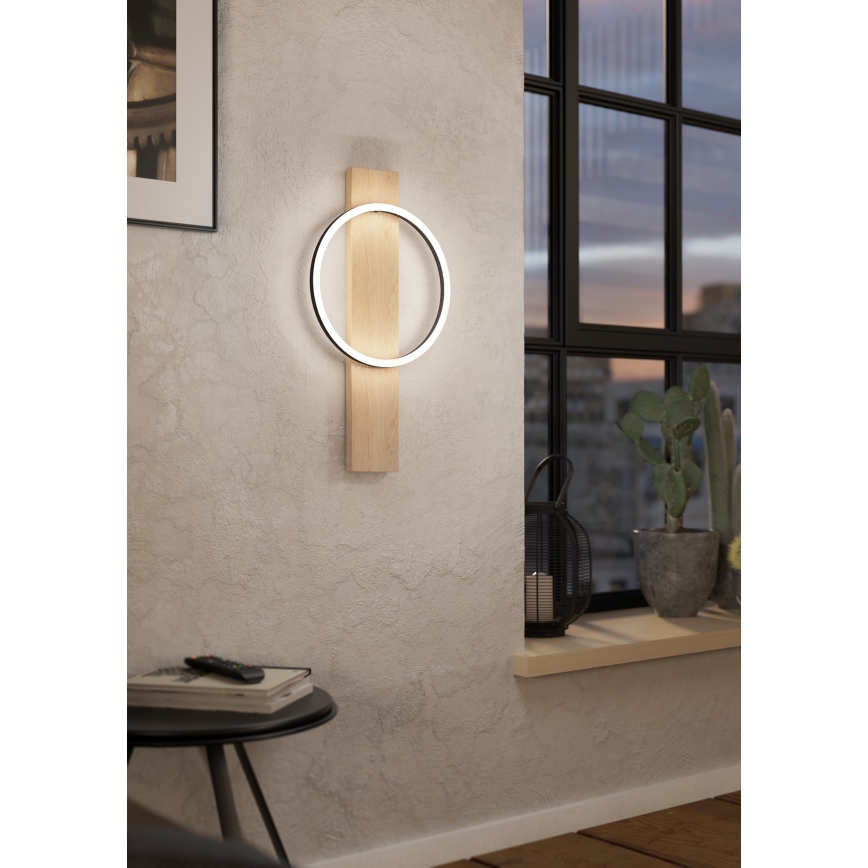 Eglo - LED-Wandleuchte LED/12W/230V 3000K beige/schwarz