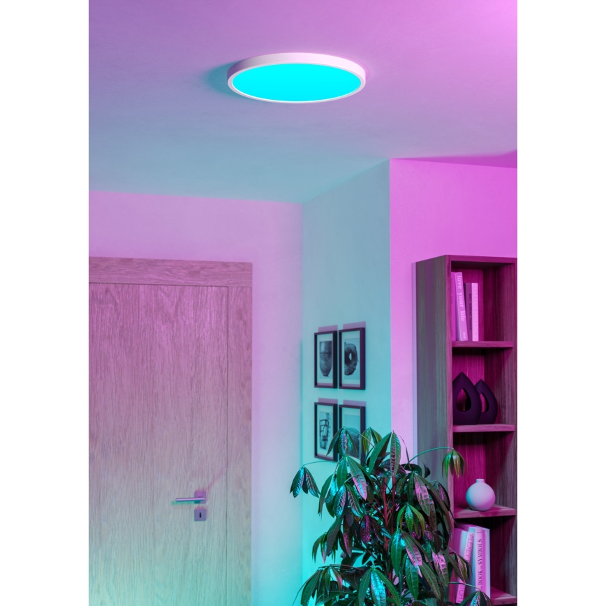 Eglo - LED RGBW dimmbare Badezimmer-Deckenleuchte LED/17,5W/230V 2700-6500K Ø 39,9 cm IP44 weiß
