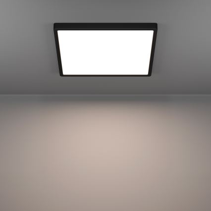 Eglo - LED RGBW dimmbare Badezimmer-Deckenleuchte LED/17,8W/230V 2700-6500K 39x39 cm IP44 schwarz