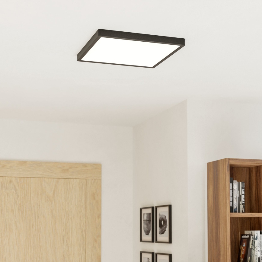 Eglo - LED RGBW dimmbare Badezimmer-Deckenleuchte LED/17,8W/230V 2700-6500K 39x39 cm IP44 schwarz