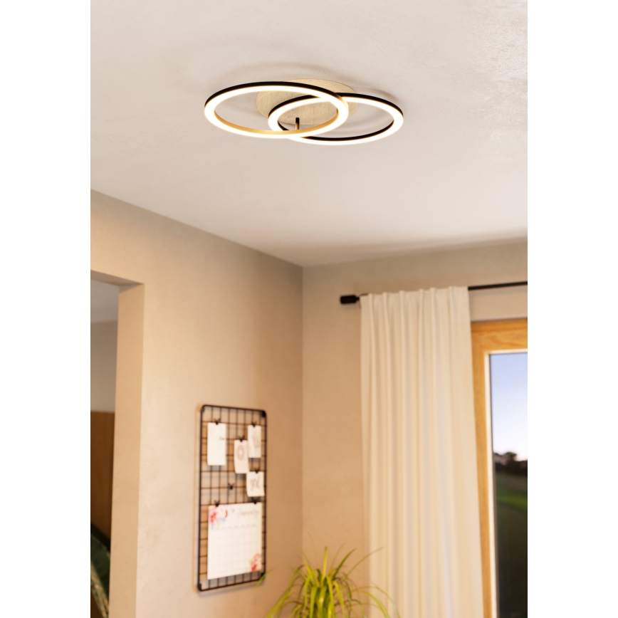 Eglo - Dimmbare LED-Deckenleuchte 2xLED/16W/230V 2700-6500K beige/schwarz ZigBee