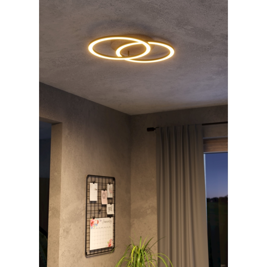 Eglo - Dimmbare LED-Deckenleuchte 2xLED/16W/230V 2700-6500K beige/schwarz ZigBee