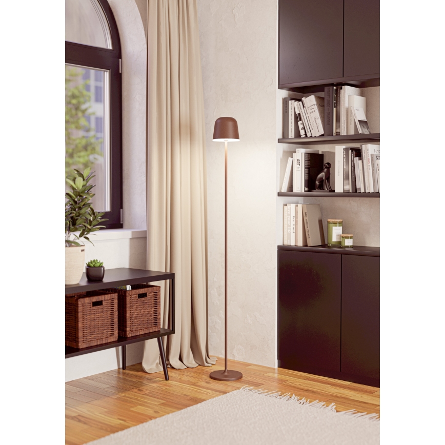 Eglo - Dimm- und aufladbare LED-Outdoor-Stehleuchte LED/4,3W/230V 2400/3000/4000K IP54 braun
