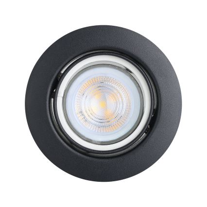Eglo - SET 3x LED-Einbauleuchte 1xGU10/4W/230V schwarz