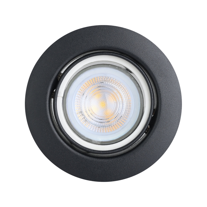 Eglo - SET 3x LED-Einbauleuchte 1xGU10/4W/230V schwarz