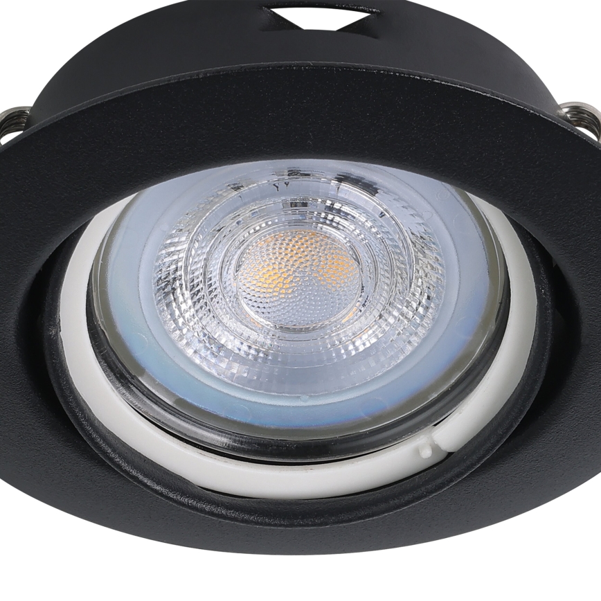 Eglo - SET 3x LED-Einbauleuchte 1xGU10/4W/230V schwarz