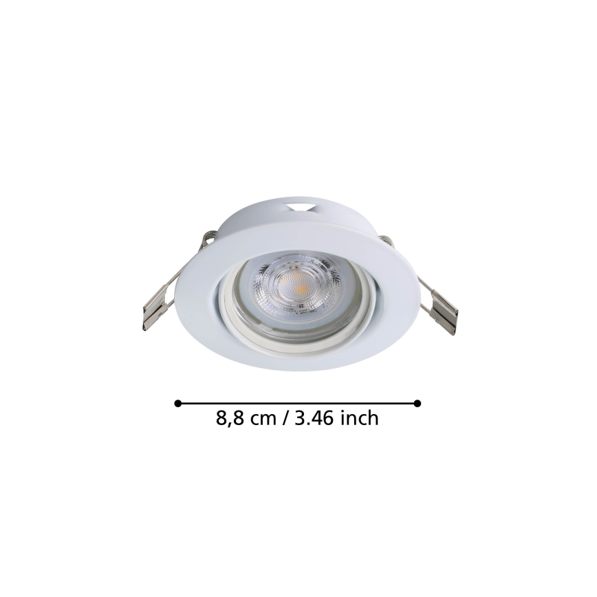 Eglo - SET 3x LED-Einbauleuchte 1xGU10/4W/230V weiß