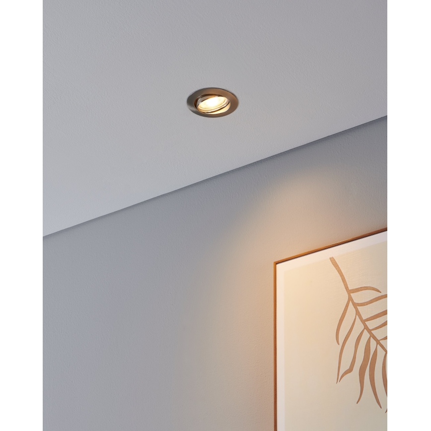 Eglo - SET 3x LED-Einbauleuchte 1xGU10/4W/230V matt Chrom