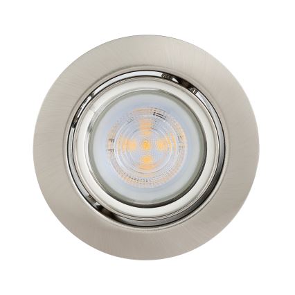 Eglo - SET 3x LED-Einbauleuchte 1xGU10/4W/230V matt Chrom