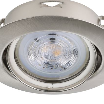Eglo - SET 3x LED-Einbauleuchte 1xGU10/4W/230V matt Chrom