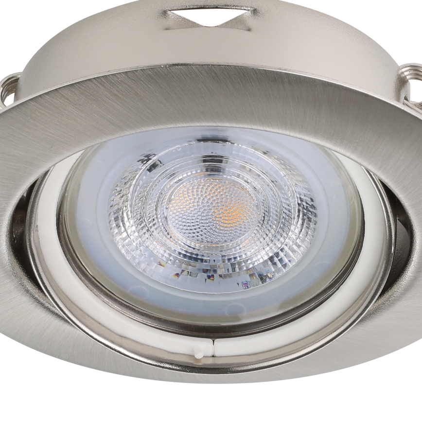 Eglo - SET 3x LED-Einbauleuchte 1xGU10/4W/230V matt Chrom