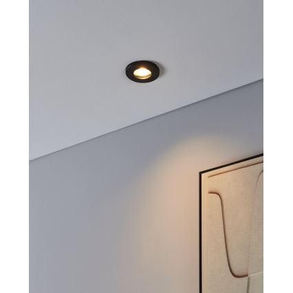 Eglo - SET 3x LED-Badezimmer-Einbauleuchte 1xGU10/4W/230V IP44 schwarz