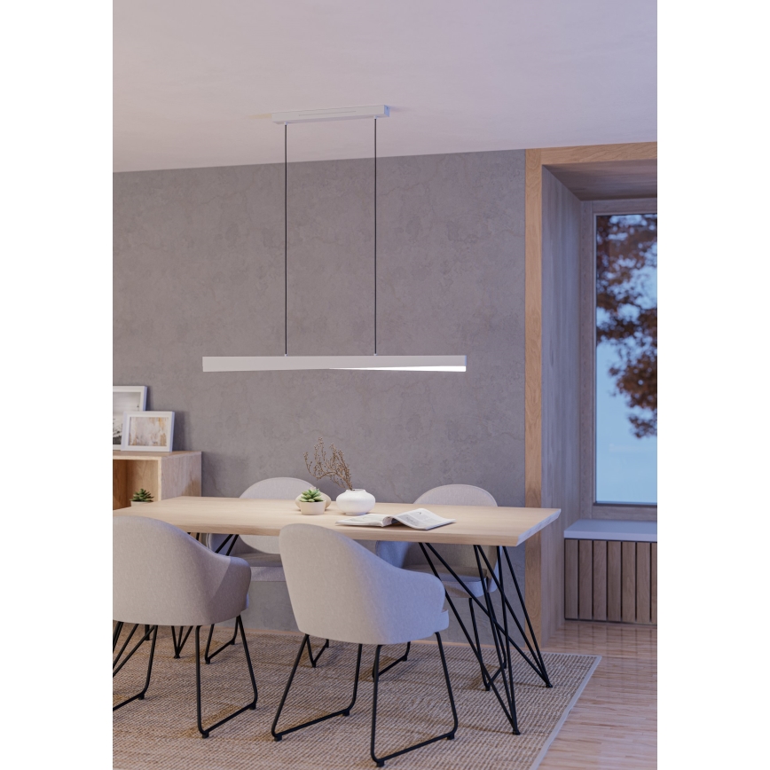 Eglo - LED RGBW dimmbare Pendelleuchte mit Seilaufhängung LED/19W/230V 2700-6500K grau
