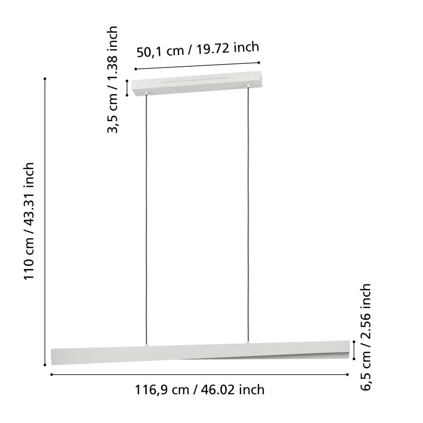 Eglo - LED RGBW dimmbare Pendelleuchte mit Seilaufhängung LED/19W/230V 2700-6500K grau